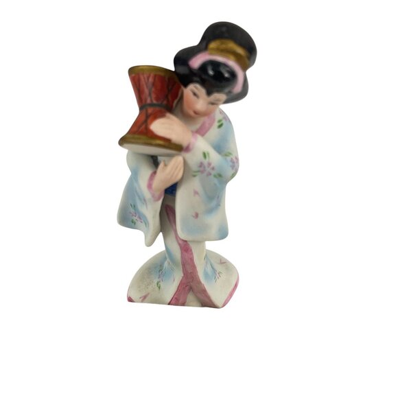 Vintage  Capodimonte Porcelain Japanese Geisha Figurine In Traditional Kimono Wi - Picture 8 of 14
